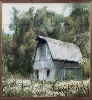 Farm House Barn 1 Trees By Nina Blue